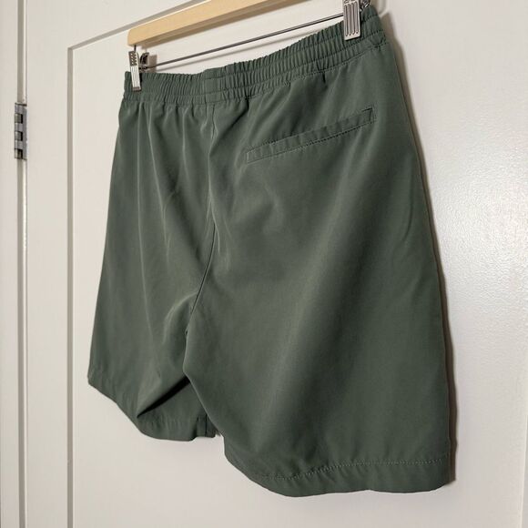 J Crew Flex Shorts 7'' Mens Size S Green Pull On Elastic Waist Polyester Beach - Picture 5 of 11